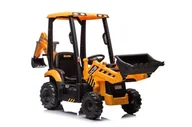 Pojazdy elektryczne dla dzieci - LEAN Cars, Koparka Na Akumulator JCB Z Łyżką Żółta - miniaturka - grafika 1