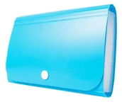 Teczki i skoroszyty - mini organizer harmonijkowy pp zatrzask niebieski - miniaturka - grafika 1