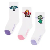 Skarpetki dla dzieci - Skarpety INSIDE OUT 2 ACCCS-SS25-337PIO(3-PACK) Biały - miniaturka - grafika 1