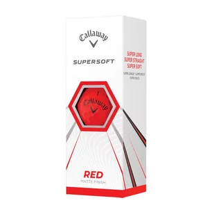 Matowe piłki golfowe CALLAWAY SUPERSOFT (czerwone) - Golf - miniaturka - grafika 1