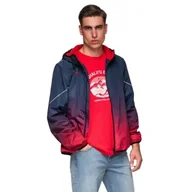 Kurtki męskie - Kurtka męska sportowa z odblaskami granatowo-czerwona V3 OM-JANP-0105 XL - miniaturka - grafika 1