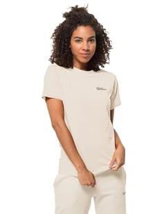 Jack Wolfskin Koszulka damska Essential Top (opakowanie 1), Gotowana śmietana, XS - Koszulki i topy damskie - miniaturka - grafika 1