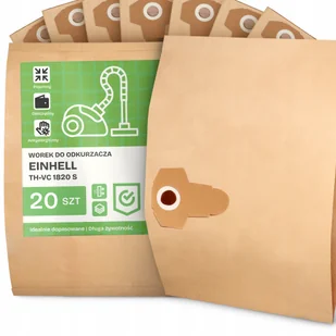 20x Worek do Odkurzacza Einhell Th-vc 1820 S Papierowy 2-Warstwy Worki 2A - Worki do odkurzaczy - miniaturka - grafika 1