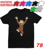 Koszulki męskie - Dziecięca Koszulka Z Nadrukie Duży Wybór Ciekawski George Małpka-Xs 110-116 - miniaturka - grafika 1