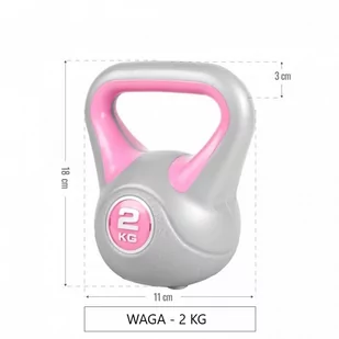Gorilla Sports Kettlebell Winylowe kontrast 2kg 100345-00006-0006 - Kettlebell - miniaturka - grafika 1