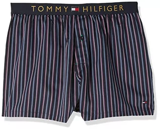 Sukienki - Tommy Hilfiger Męskie tkane bokserki z nadrukiem, Sukienka w paski pionowe, S - grafika 1