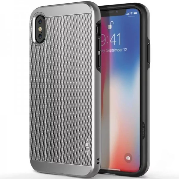 Obliq SLIM META ETUI OBUDOWA IPHONE X (SATIN SILVER) OBIPXSM-03