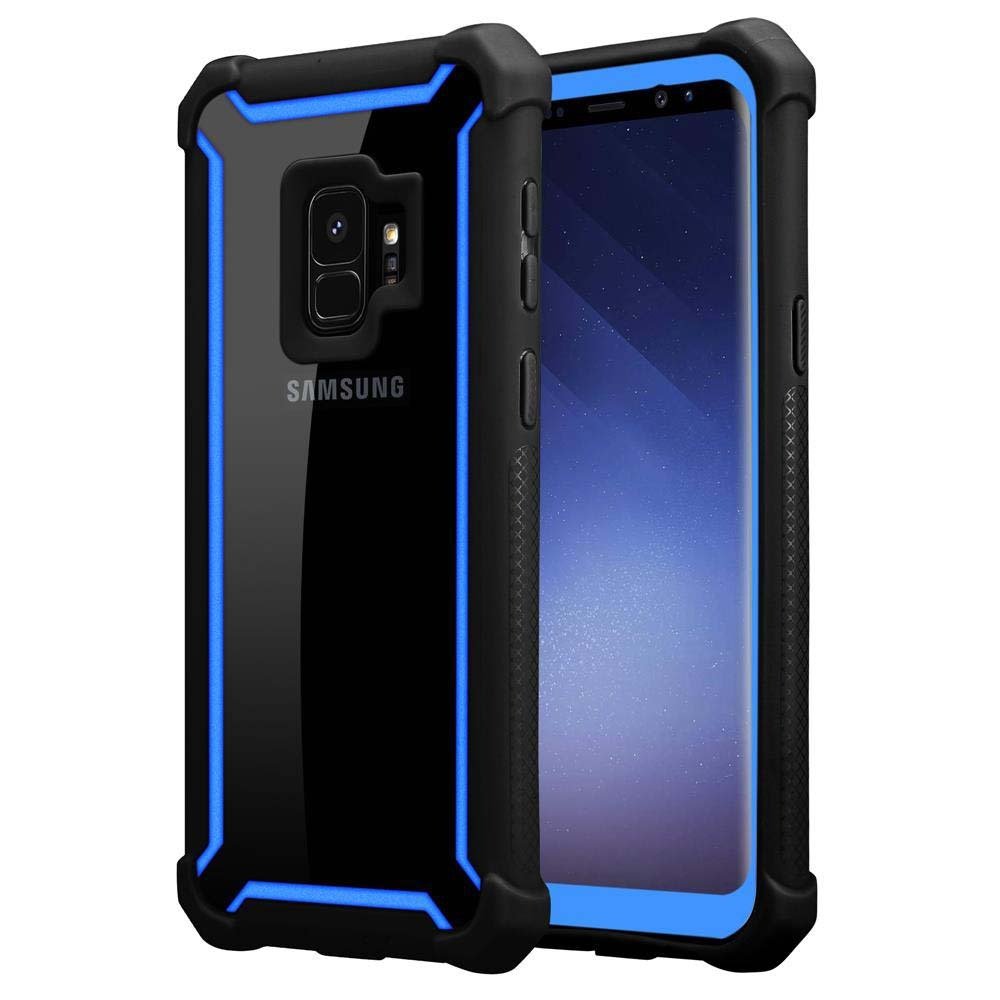 Etui Cadorabo do Samsung Galaxy S9 w kolorze niebieskim etui na telefon komórkowy TPU silikonowa krawędź szkło akrylowe tył