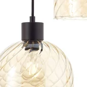 Lampy sufitowe - Brilliant Lampa wisząca Casto, długość 95 cm, bursztynowa, 6-punktowa, szkło - miniaturka - grafika 1