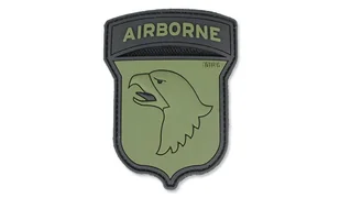 101 Inc. - Naszywka 3D - Airborne 101st - Zielony OD - Odzież taktyczna i umundurowanie - miniaturka - grafika 1