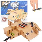 Samochody i pojazdy dla dzieci - ZESTAW FINGERBOARD RAMPA ZABAWKA DLA DZIECI SKATEPARK + 4 DESKOROLKI - miniaturka - grafika 1