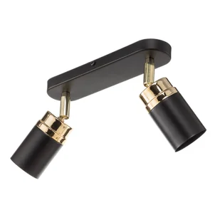 Luminex Spot Reno black/gold 2 5164 - Lampy sufitowe - miniaturka - grafika 5