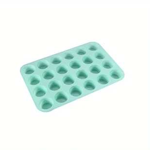 TEMU 24-Dołkowa Zielona Silikonowa Forma do Pieczenia Mini Ciast, Muffinek i Deserów - Klasa Spożywcza, Wszechstronna do Lodów, Jogurtów, Ciastek i - Inne - miniaturka - grafika 1