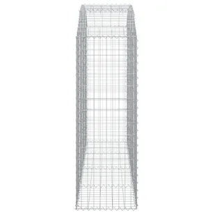 vidaXL Łukowaty kosz gabionowy 200x50x140/160 cm, galwanizowane żelazo - Ogrodzenia - miniaturka - grafika 5