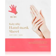 Kremy i maski do rąk - Holika Holika, Baby Silky Hand Mask Sheet, Regenerująco-nawilżająca maseczka do rąk w formie bawełnianych rękawiczek, 15ml - miniaturka - grafika 1