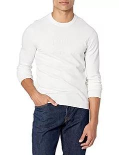 Armani Exchange Sweter męski, biały, L - Swetry męskie - miniaturka - grafika 1