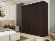 Szafy - AGMAT Inari szafa z drzwiami przesuwnymi, szafa z 3 drzwiami i 2 szufladami, nowoczesna szafa w kolorze: wenge, szafa o wymiarach: 200 x 216 x 61 cm - miniaturka - grafika 1