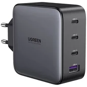 Ładowarki do telefonów - Ugreen Ładowarka  Ładowarka sieciowa UGREEN CD226 USB QC3.0 3x USB-C 100W PD czarna 40747 - miniaturka - grafika 1