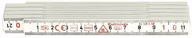 Poziomice, łaty, miary - Metrówka składana, z tworzywa sztucznego, biała 1m HULTAFORS - miniaturka - grafika 1