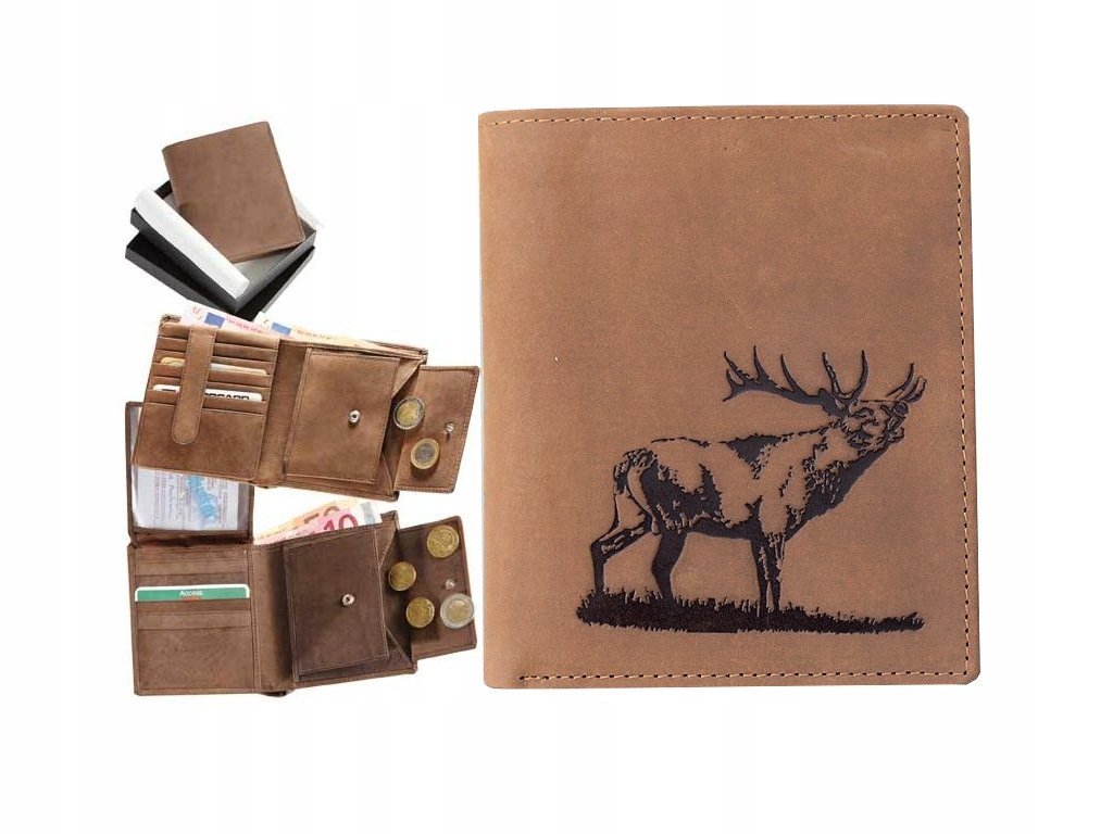 Portfel skórzany ZAMLINSKY - JELEŃ II I