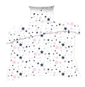 Pościel dla dzieci - Pościel 140x200 gwiazdki biała różowa Kids - miniaturka - grafika 1