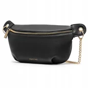 Nerki - PUCCINI Nerka Damska Saszetka Biodrowa Biodrówka Torebka Czarna TM250-1 - miniaturka - grafika 1
