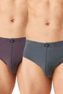 Majtki męskie - Slipy męskie bawełniane (2 pack) w cienkie paski MPP 302 Key - miniaturka - grafika 1