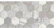 Płytki ceramiczne - Płytka ścienna CEMENTO PERTH grey hexagone shiny 30x60 gat. I - miniaturka - grafika 1