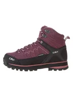 Buty trekkingowe damskie - CMP Skórzane buty trekkingowe "Moon Mid" w kolorze ciemnofioletowo-czarnym - miniaturka - grafika 1