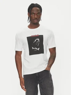 HUGO T-Shirt Dobero 50542734 Biały Regular Fit - Koszulki męskie - miniaturka - grafika 1