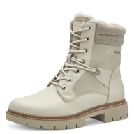 Kozaki damskie - Tamaris Comfort damskie sznurowanie z podszewką i modne kozaki Tex, kość słoniowa, 42 EU, kość słoniowa, 42 EU - miniaturka - grafika 1