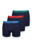 Majtki męskie - Lancerto, Zestaw 3 bokserek, granatowe, rozmiar M - miniaturka - grafika 1
