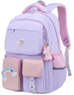 Plecaki szkolne i tornistry - Plecak szkolny dla dziewczynki, jednorożec, fioletowy, MPMAX - miniaturka - grafika 1