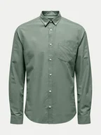 Koszule męskie - Only & Sons Koszula Alvaro 22006479 Zielony Slim Fit - miniaturka - grafika 1