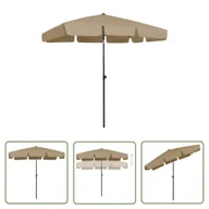Parasole ogrodowe - The Living Store Parasol plażowy - taupe - 200x125 cm - Parasol Ogrodowy - miniaturka - grafika 1