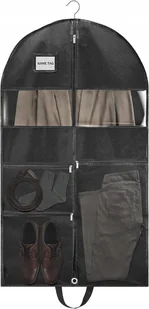 Pokrowiec na garnitur 140 cm z 3 kieszeniami organizer odzieży - Pokrowce na ubrania - miniaturka - grafika 1