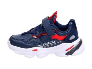 American Club Granatowe sneakersy dziecięce AMERICAN BD03/21 - American Club - Sneakersy męskie - miniaturka - grafika 1