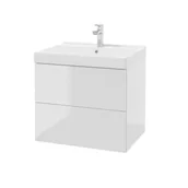 Szafki łazienkowe - Szafka łazienkowa pod umywalkę Defra Faro 60 cm biały połys 001-D-06034 - miniaturka - grafika 1