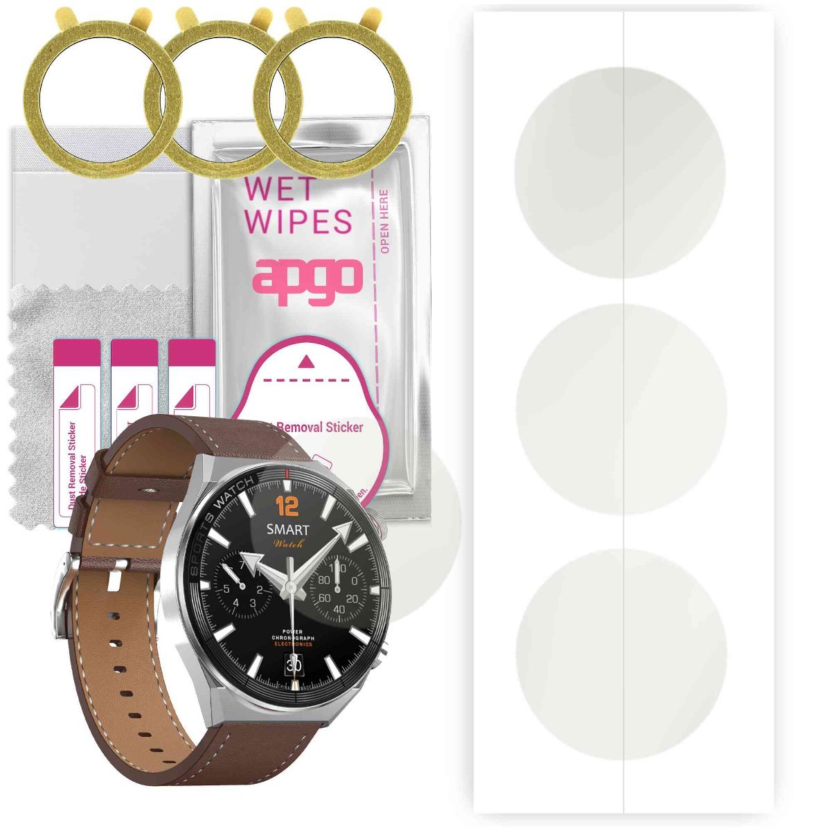 3x Folia hydrożelowa MATOWA do DT NO.1 DT3 Mate - apgo Smartwatch Hydrogel MATTE Protection Ochrona na ekran smartwatcha