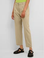 Spodnie damskie - Karen by Simonsen Spodnie materiałowe Hirstal 10104332 Beżowy Classic Fit - miniaturka - grafika 1