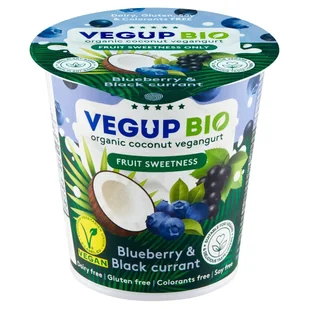 VEGUP BIO (desery kokosowe) PRODUKT KOKOSOWY JAGODA - CZARNA PORZECZKA BEZGLUTENOWY BIO 140 g - VEGUP BIO BP-5901104004404 - Produkty wegańskie i wegetariańskie - miniaturka - grafika 1