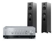 Zestawy stereo - Yamaha R-N1000A (srebrny) + Diva 5 (czarny) - miniaturka - grafika 1