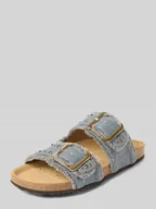 Klapki i japonki damskie - Klapki z efektem denimu model ‘BRIONIA’ - miniaturka - grafika 1