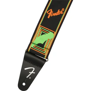 Fender Neon Monogrammed Strap Green and Orange 2&quot; - Inne akcesoria gitarowe - miniaturka - grafika 2