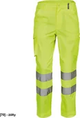 Odzież robocza - CERVA VIGO HV spodnie robocze z taśmami odblaskowymi z możliwością wydłużenia nogawek - żółty 52 - miniaturka - grafika 1