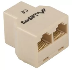 LANBERG Adapter złączka sieciowa RJ45 RJ45 x2 + EKSPRESOWA AD-RJ45-2RJ45-OU - Wtyczki i adaptery - miniaturka - grafika 2