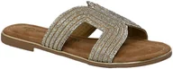 Klapki i japonki damskie - Klapki Stylowe Marco Tozzi 2-27126-42 940 Gold - MARCO TOZZI - miniaturka - grafika 1
