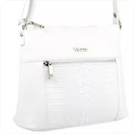 Torebki damskie - Włoska skórzana torebka listonoszka biała VEZZE - miniaturka - grafika 1