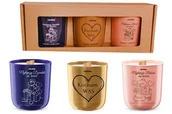 Świece - Zestaw prezentowy DLA DZIEŃ BABCI I DZIADKA świece zapachowe na prezent 3x świeczka sojowa - miniaturka - grafika 1