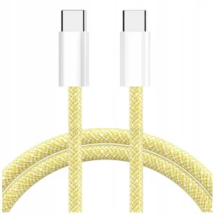 CO2 ŁADOWARKA KABEL USB-C SZYBKIE ŁADOWANIE USB TYP C DO IPHONE 15 1M ŻÓŁTY - Kable USB - miniaturka - grafika 1